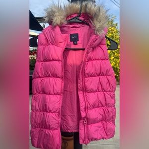 Gap Size 10 Pink Puffer Vest
